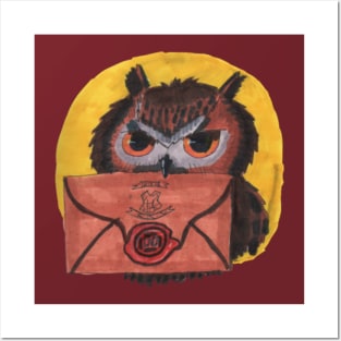 Owl with Letter Posters and Art